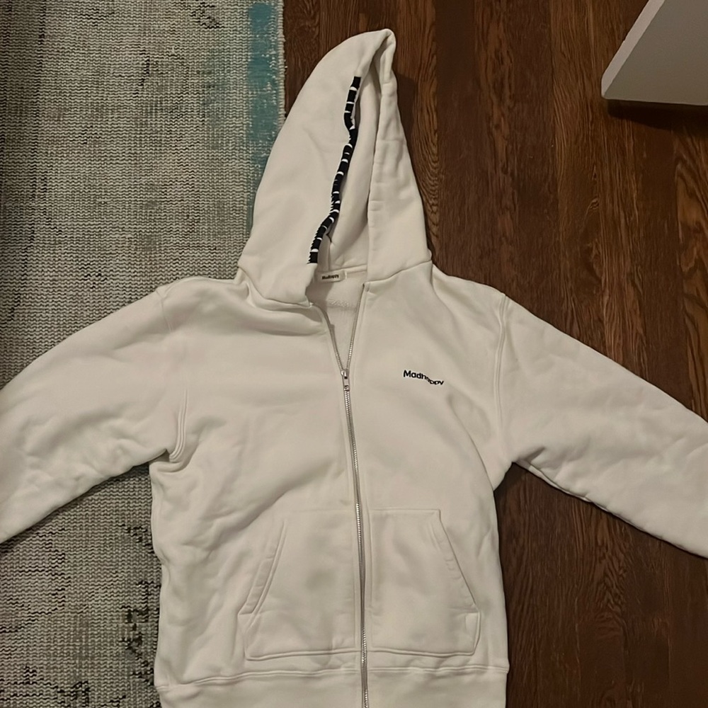 Madhappy zipup, white, xs, oversized